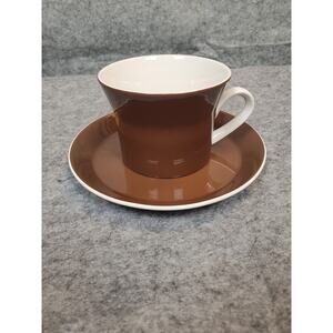 Mikasa MCM Duplex Cup & Saucer in Brown Ben Seibel D3800 Made in Japan